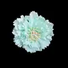 Cabeza de flor de clavel artificial de 9 cm con fleco de tela, arreglo floral para el Día de la Madre, cabeza de flor para decoración de bodas al por mayor