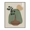 Pintura decorativa para parede de fundo de sofá de sala de estar estilo nórdico com plantas e flores, pintura de nicho de piso, pintura para pendurar no corredor de entrada