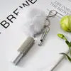 Frasco de perfume de pressão autodefesa ao ar livre Amazon Chaveiro de diamante Bola de pelo DIY da moda Pingente de 3 peças