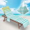 Nueva Funda de Microfibra para Silla de Playa Reclinable Toalla de Playa Bolsa Toalla de Playa Impresión Digital 3D Serie Geométrica Funda para Reclinable