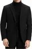 Blazer Corto de Lana para Hombre, Chaqueta de Dos Botones Individual para Otoño e Invierno, Traje de Lana de Corte Ajustado Casual de Negocios