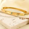 Europeu e Americano ins retrô aço titânio abertura 18K ouro pulseira não desbota pulseira de aço inoxidável pulseira feminina alta qualidade zircônia
