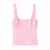 Nova Roupa de Verão Feminina 2025 Moda Nicho Francesa Top de Alça Elástica Decorado com Laço para Mulheres 2912777