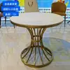 Acero Inoxidable Chapado en Oro Pie de Mesa Luz de Lujo Pie de Mesa Base Redonda Soporte de Pie de Mesa de Titanio Pata de Mesa de Comedor Placa de Roca Pie de Mesa de Titanio