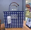 Bolsa de Mão Xiaohongshu, Produtos Estilo Tailandês, Nova Bolsa Tote Transversal de Tecido Artesanal para Armazenamento para Mulheres, Cesta de Mercado