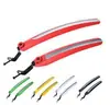 Guardabarros para bicicleta de carretera con coche plegable reflectante plateado de 20 pulgadas 700C Par de guardabarros con tornillos