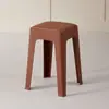 Banqueta de Plástico para Uso Doméstico, Banqueta Alta Moderna Simples Espessa para Sala de Estar e Sala de Jantar, Banqueta Quadrada Dopamina Empilhável para Adultos