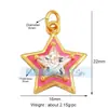 M13 J16 Pingente Colorido Gota de Óleo Novo Estilo Gota d'Água Oval Pentagrama Retangular Pingente Geométrico