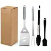 Amazon Transfronterizo Set de Parrilla de Acero Inoxidable para Camping al Aire Libre Herramienta Combinada para Barbacoa Set de Parrilla para Barbacoa al Aire Libre