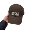 Gorra de béisbol de algodón lavado suave con bordado de letras mayúsculas de moda estilo coreano gorra con visera de moda para viajes de primavera y verano para hombres y mujeres