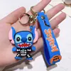 Llavero de Puntada de Alta Calidad Muñeca de Plástico Suave PVC Creativo Lilo y Stitch Colgante para Llave de Coche Regalo