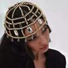 Diadema de Moda con Pedrería de Venta Caliente Transfronteriza, Accesorio para el Cabello, Estilo Europeo y Americano, Única y Elegante, Tocado de Flecos con Pedrería Cuadrada Vintage, Corona para el Cabello