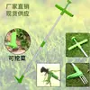 Arrancador de Ervas Daninhas com Haste Dupla Destacável na Caixa, Ferramenta Manual para Capinar para Casa e Jardim, Usado para Cavar Verduras Selvagens e Capinar no Quintal