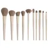 10 Pinceles de Maquillaje de Cero Grados, Pincel para Polvos, Set de Pinceles para Rubor, Spray de Aceite para Tubo de Boca, Seda Microcristalina, Herramientas de Belleza al por Mayor