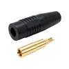 Soquete Banana de 4mm, Conector Banana Fêmea de Cobre Niquelado, Soquete de Mangueira Flexível, Conector de Alta Corrente Soldável e Rebitável
