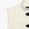 Artículo de Venta Caliente Transfronterizo de Aliexpress 2026 Primavera Nuevo Chaleco Elegante y con Estilo de Cuello Alto sin Mangas de Corte Ajustado 7006325