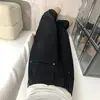 Calça Jeans Larga Preta para Trabalho Feminina, Novo Estilo Primavera, Tamanho Plus Size, Adequada para Corpo em Formato de Pera, Corte Solto, Calça Reta Emagrecedora