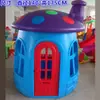 Casa de brincar para crianças do jardim de infância, escorregador, moinho de vento grande, casa pequena de plástico, casa-tenda para bebê, casa de brinquedo Castelo para ambientes internos