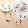Puxador Acrílico Longo para Porta de Armário Moderno Minimalista Armário Dourado Cristal Transparente Gaveta Guarda-Roupa Puxador de Porta Luxo Leve