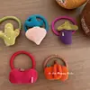 Nuevo y Lindo Cuerda para el Cabello de Pana con Forma de Manzana para Otoño e Invierno Cuerda Grande de Tela para Cola de Caballo con Forma de Calabaza Diadema Elástica Alta para Estudiantes