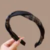 Faixa de Cabelo Retrô Xadrez Amarrada para Mulheres, Novo Estilo Outono/Inverno, Antiderrapante com Dentes, Para Uso Diário, Acessório de Cabelo Elegante e Versátil