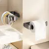 Suporte para Papel Toalha, Gancho para Banheiro sem Furos, Haste para Pendurar Papel Higiênico, Prateleira Multifuncional Doméstica para Banheiro para Guardar Elásticos de Cabelo