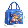 Bolsa Térmica de Lanche Cartoon Expansível, Pequena Bolsa Tote, Bolsa de Lanche Fofa para Estudante, Bolsa para Lancheira de Piquenique ao Ar Livre, Bolsa de Lanche