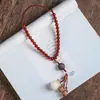 Bolsa de la suerte Bodhi Colgante para espejo retrovisor de coche colgante de coche femenino creativo hermoso pequeño bolsa de la suerte colgante de estilo antiguo para hombres