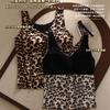 Nueva Moda Sexy Estampado de Leopardo Espalda Hermosa Ropa Interior Térmica Una Pieza Copa Fija Todo Fósforo Calefacción Chaleco Térmico Superior