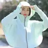 2025 Novo Tecido de Seda de Gelo Gola Alta Proteção Solar Roupas Verão Femininas Tops Respiráveis Slim Top Fino Anti-UV Roupas de Proteção Solar