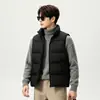 Chaleco Chaqueta Ligero de Plumas Casual de Moda para Hombre Invierno 2026 con Cuello Alto