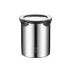 Tarro de almacenamiento sellado de gran venta transfronterizo, caja de acero inoxidable 304 para conservar la frescura, redondo, para muestras escolares, de grado alimenticio, con tapa