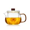 Tetera de Vidrio, Resistente a Altas Temperaturas, Engrosada, con Separación de Té y Agua, para Uso Doméstico, Nuevo Modelo 2026, Alto Borosilicato, Tetera Pequeña con Flores, Juego de Té