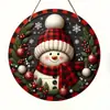 Adornos Navideños Creativos Transfronterizos Artesanías de Madera Redondas Señales para Puerta Serie Colgante de Madera Colgantes Decorativos