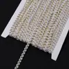 Fita de Renda Ondulada em Forma de S com Fio Dourado e Prateado em Dois Tons com Borda Costurada à Mão para Bolsas, Cortinas, Toalhas de Mesa e Acessórios de Vestuário