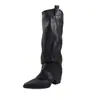 Primer Encuentro Temporada 2026 nueva colección: botas de moda de punta, hasta la rodilla, de ajuste holgado, de caña alta, con tacón grueso, botas de mujer