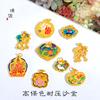 Accesorios DIY de Oro vietnamita de larga data Zorro de Nueve Colas koi Loto verde Duru colgante cadena de suéter de conejo mujer