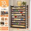 Sapateira de aço para casa, estante de armazenamento multicamadas de piso, organizador simples para hall de entrada, corredor e corredor, sapateira de ferro forjado