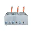 Máquina de cozinhar macarrão elétrico Jieyi 3 compartimentos seis furos fogão de cozimento de farinha panela comercial para cozinhar macarrão tempero para sopa macarrão de mesa fogão de cozimento de macarrão FY-6M-B