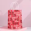 Sacola de Presente para o Dia das Crianças Saco de Papel Kraft Desenho Animado Sacola para Levar Sacola de Embalagem para Presente de Festa Bolsa de Mão
