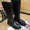 Botas femininas estilo europeu, novidade outono 2026, bico redondo retrô, salto baixo, plano, perna reta, para calçar sem cadarço, botas de montaria de cano alto