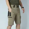 Amazon 2026 Verano Pantalones Tácticos de Pierna Recta para Hombre Versátil Diseño Multibolsillos Pantalones Cortos de Trabajo en Stock Modernos