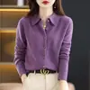 Camisa de punto con cuello alto para otoño/invierno de comercio electrónico transfronterizo, suéter holgado de manga larga para mujer, cárdigan abierto, prenda de abrigo