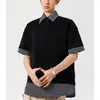 Nueva Camisa Polo de Manga Corta de Verano para Hombre, Camiseta de Manga Media con Cuello, Camisa Básica de Color Sólido Suelta de Moda con Cuello