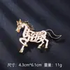 Broche do Zodíaco Ano Novo do Cavalo, Broche de Girafa Animal Moderno e Único, Emblema Simples Masculino, Acessório de Roupa