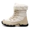 Zapatos de Algodón de Talla Grande Transfronterizos de Europa del Este Botas de Nieve para Mujer Botas Cálidas de Invierno Espesadas con Más Terciopelo Botas de Montañismo para Exteriores del Noreste
