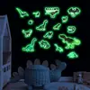 Pegatinas de Pared Populares Personalizadas de Dinosaurios Transfronterizas Pegatinas Grandes Luminosas de Dinosaurios de Vinilo para Decoración de Habitación Infantil