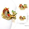Nuevo anillo de servilleta con corona navideña, hebilla de servilleta, lazo, anillo de servilleta, anillo de tela con boca, fabricantes de aleación al por mayor