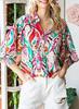 Camisa de manga larga con estampado de explosión de Amazon para mujer, ropa transfronteriza de comercio exterior europeo y americano, otoño e invierno de 2024