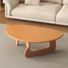 Mesa de Café Nueva de Madera Maciza, Mesa de Té Simple Moderna Triangular Estilo Japonés, Forma Irregular, Adecuada para Apartamentos Pequeños, Casas de Alquiler, Sala de Estar, Uso Doméstico, Negra